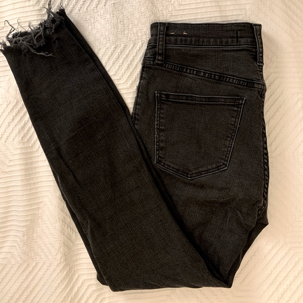 Madewell PETITE high rise black skinny jeans